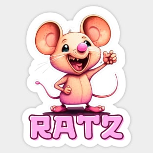 Ratt Pink Ratz Sticker